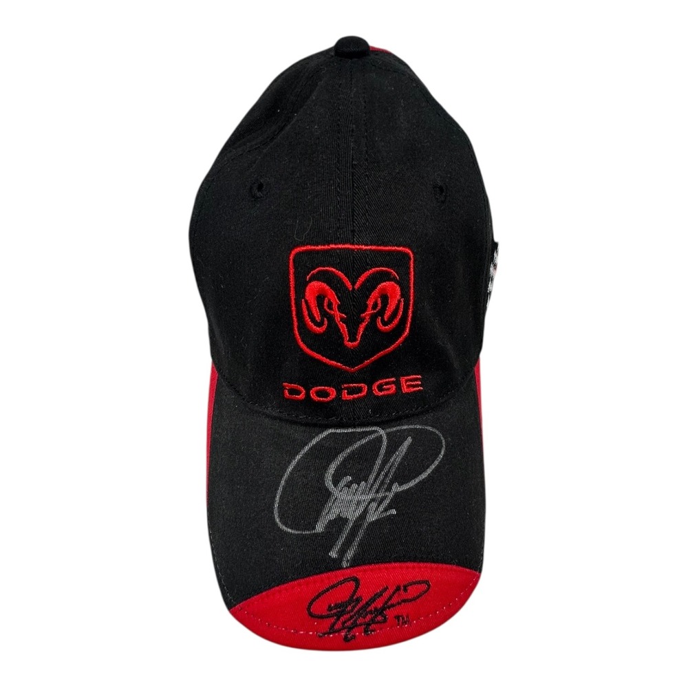 Chase Authentics Bill Mayfield Dodge Racing Hat Cap NASCAR Signed